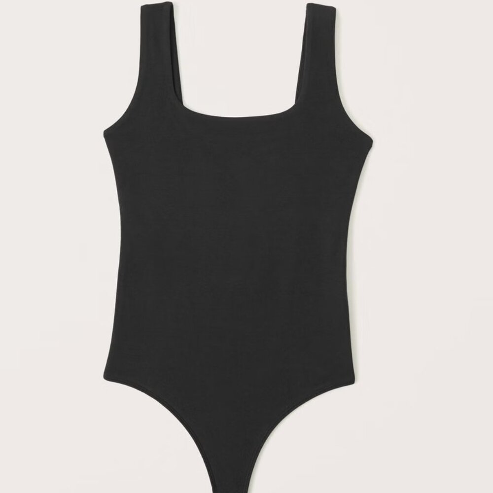 Abercrombie & Fitch Double-Layered Seamless Fabric Squareneck Bodysuit NWT